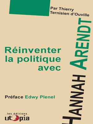 cover image of Réinventer la politique avec Hanna Arendt